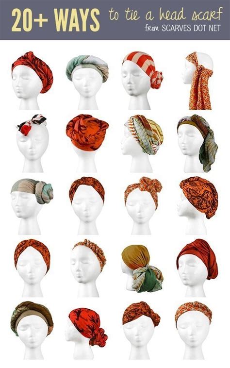 types of headscarves.